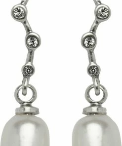 Hultquist Konstellation Perle&oslash;restikker. M&aring;l: 2.7 X 0.7 Cm Sølv