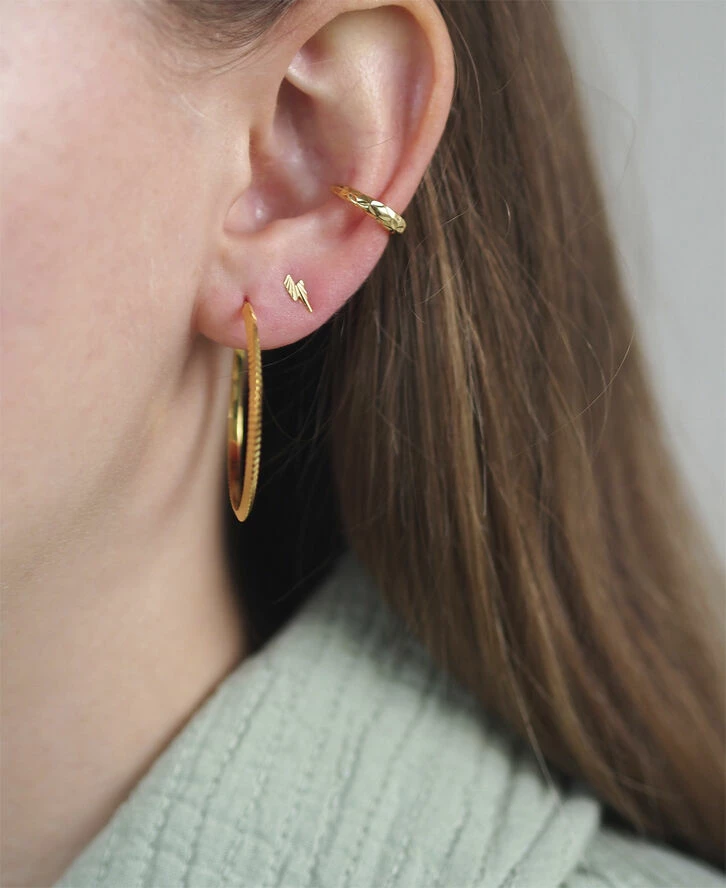 Jane Kønig Reflection Lightning Stud, Gold-plated Sterling Silver 221 - Billede 4