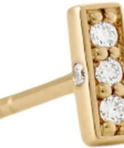 Ro Copenhagen Rock Square Diamant ørestik M YG