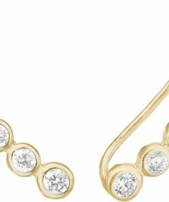 ENAMEL Copenhagen Earring, Six Dot, CZ 925S/GP