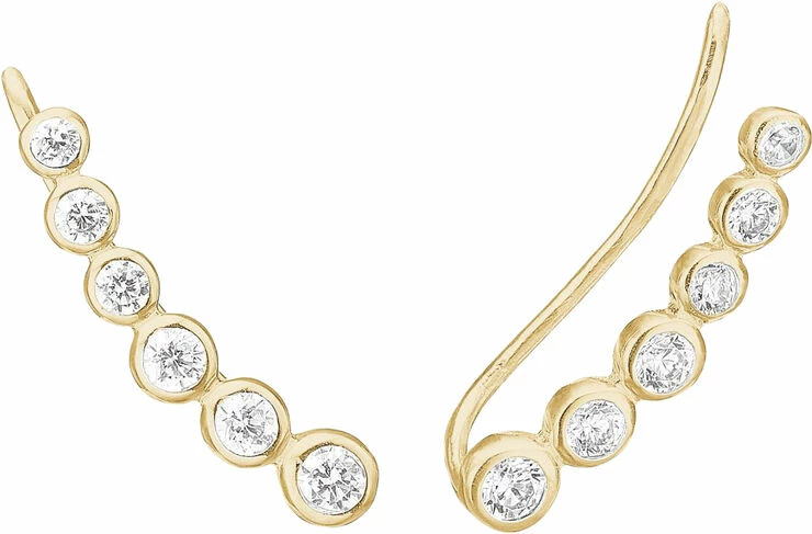 ENAMEL Copenhagen Earring, Six Dot, CZ 925S/GP