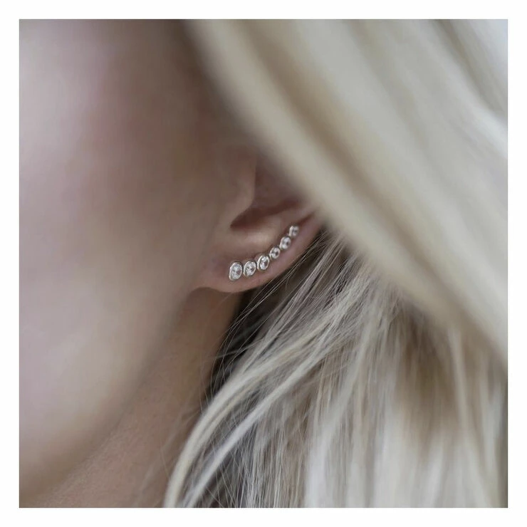 ENAMEL Copenhagen Earring, Six Dot, CZ 925S/GP - Billede 2