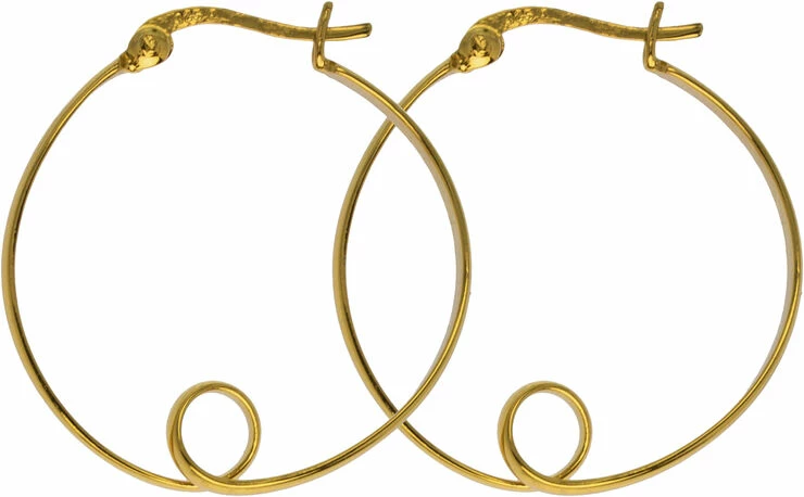 Hultquist Classic Alva øreringe. Diameter: 24 Mm. Guld