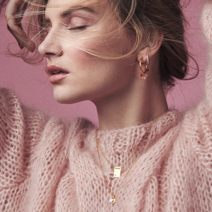 ENAMEL Copenhagen Hoops, Flora Guld - Billede 3