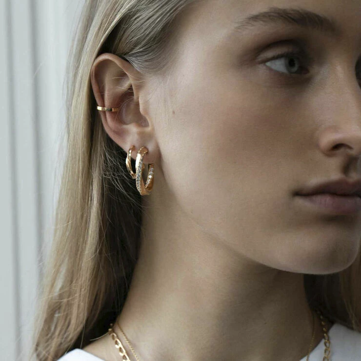 Sif Jakobs Jewellery ELLERA PIANURA PICCOLO EAR CUFF 18 Kt. Forgyldt - Billede 2