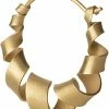 Jane K&oslash;nig Small Curly Hoop, Gold-plated Sterling Silver 221