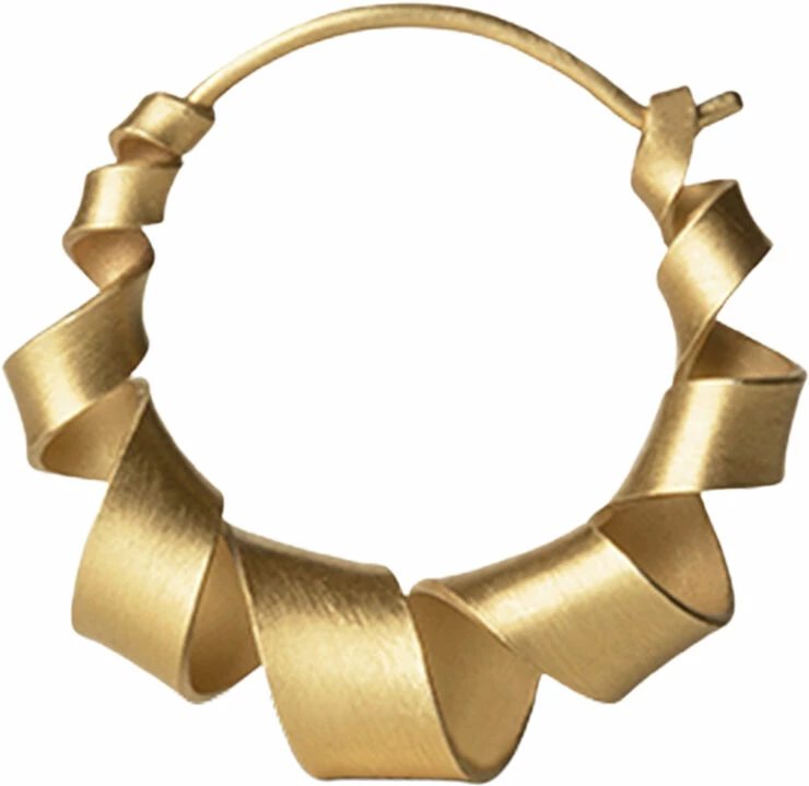 Jane Kønig Small Curly Hoop, Gold-plated Sterling Silver 221 - Billede 2