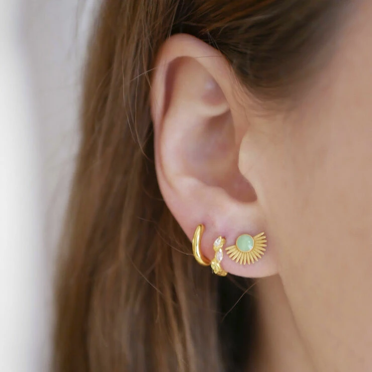 ENAMEL Copenhagen Studs, Soleil Dusty Green - Billede 2