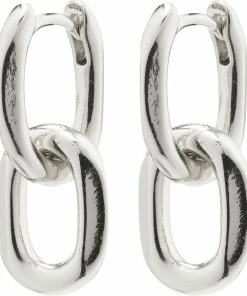 Pilgrim EUPHORIC Cable Chain øreringe Sølvbelagt