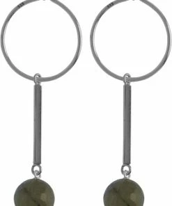 Hultquist Aviaja &oslash;reringe. M&aring;l: 4.7 X 0.7 Cm Sølv