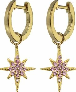 Hultquist Double Northern Star Earrings Guld
