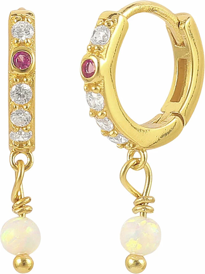 Hultquist Opalus Raindrop Hoops Gold