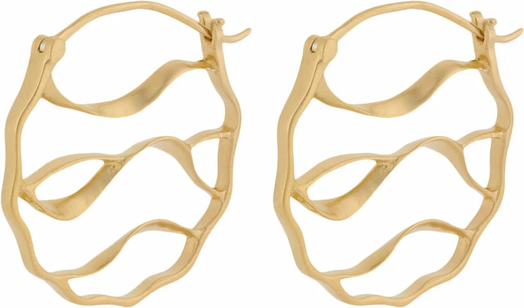Pernille Corydon Jewellery Wave Earrings Size 30 Mm