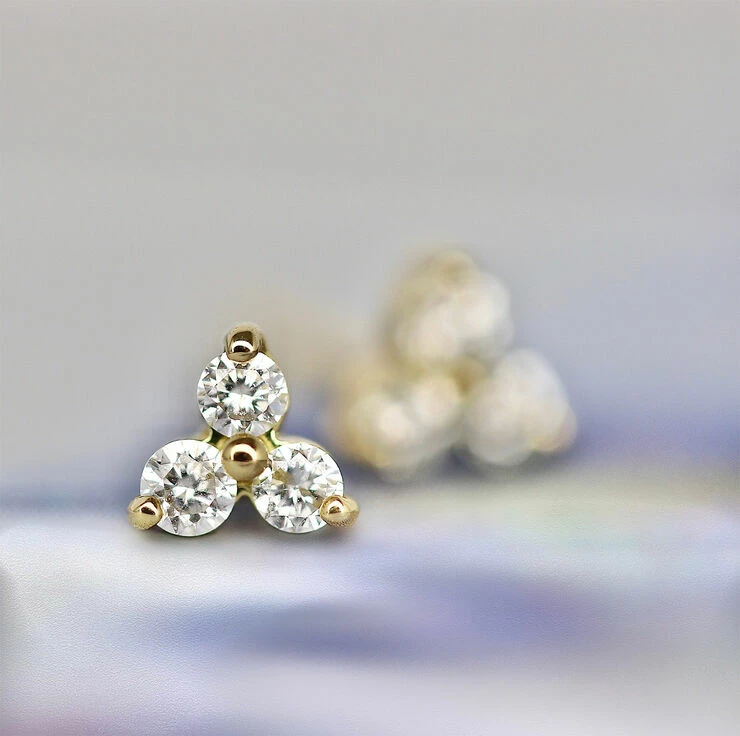 Ro Copenhagen Fryd Diamant ørestik S YG - Billede 2