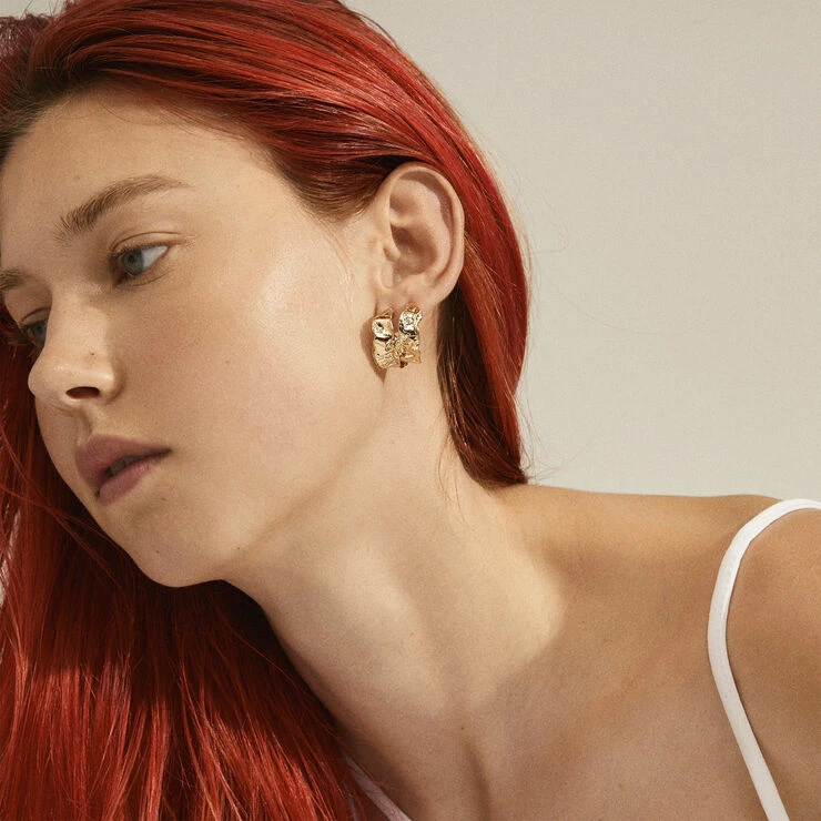 Pilgrim Øreringe : Elara : Guldbelagt - Billede 2