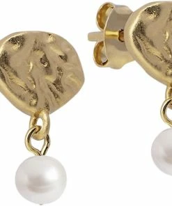 ENAMEL Copenhagen Earring, Pearl Drop - Exclusive Collection 925S/GP/M