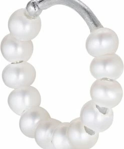 Jane Kønig ROW | PEARL TWIST EARRING | SILVER 223