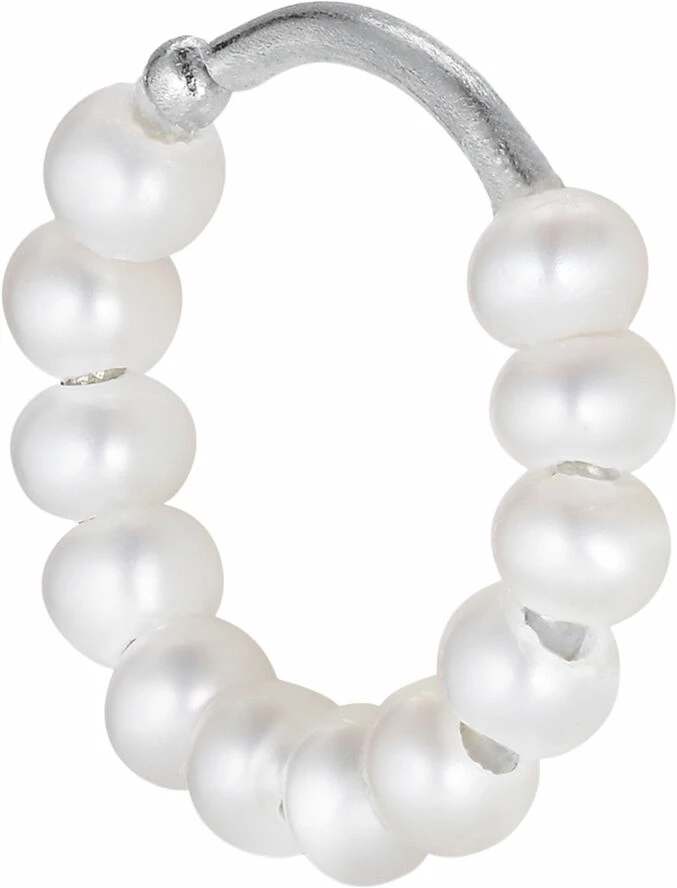 Jane Kønig ROW | PEARL TWIST EARRING | SILVER 223