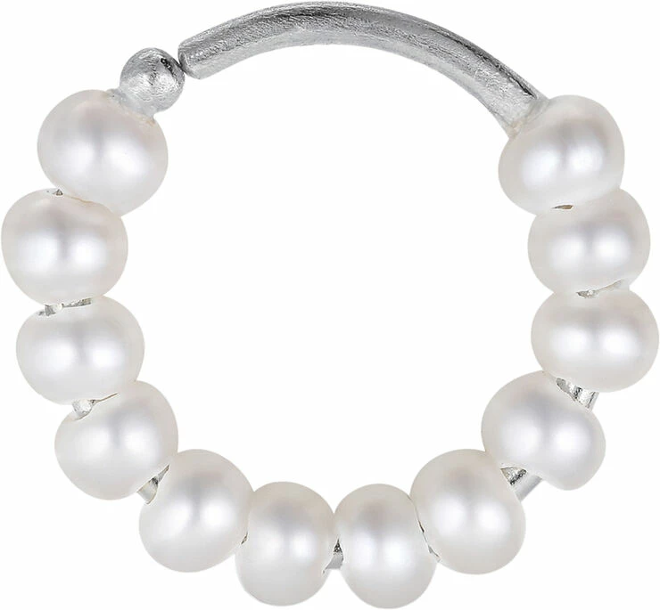 Jane Kønig ROW | PEARL TWIST EARRING | SILVER 223 - Billede 2