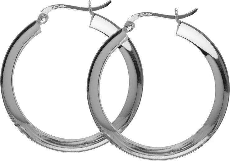 Hultquist Classic Annabella øreringe. Diameter: 35 Mm. Sølv