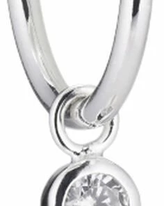 The Earring Shop Bubble Hoop -Silver