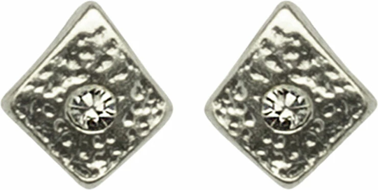 Hultquist Små Rhombus ørestikker. Mål: 0.6 X 0.5 Cm Sølv