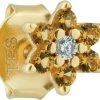 The Earring Shop Flora Stud Orange Gold