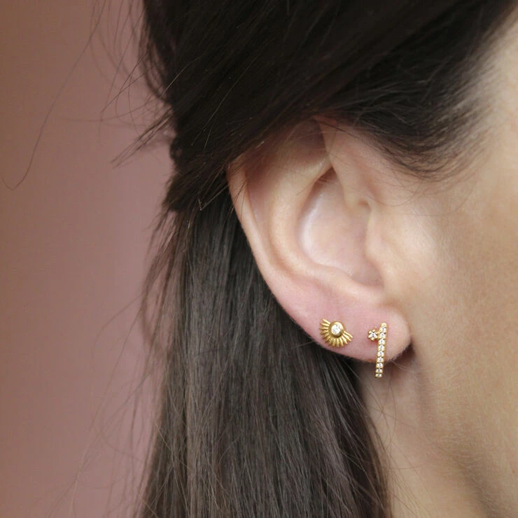 ENAMEL Copenhagen Stud, Petite Soleil 925S/GP/M - Billede 2