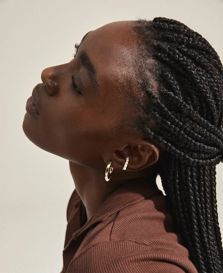 Pilgrim ENERGETIC Hoop øreringe Og Cuff Guldbelagt - Billede 2