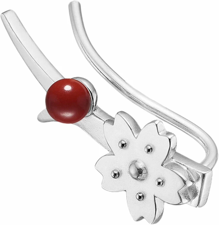 Polar Jewelry Sakura Earcrawler Right Red Bamboo Coral