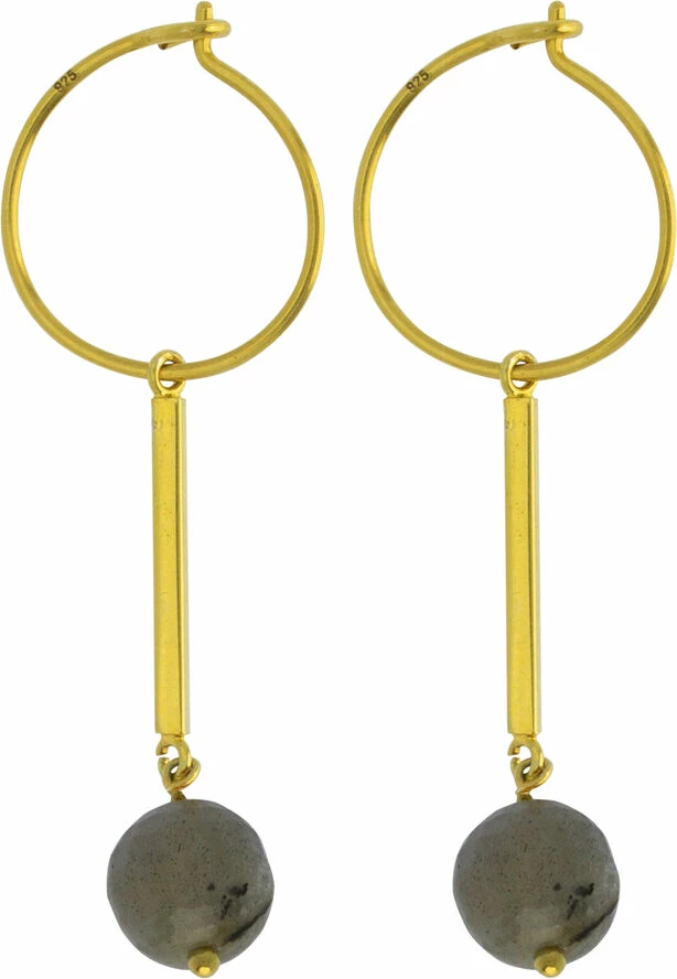 Hultquist Antonia øreringe. Mål: 4.7 X 0.7 Cm Sølv