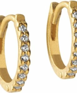 ENAMEL Copenhagen Hoops, Petite Flora 8 Mm 925s/Gp/M