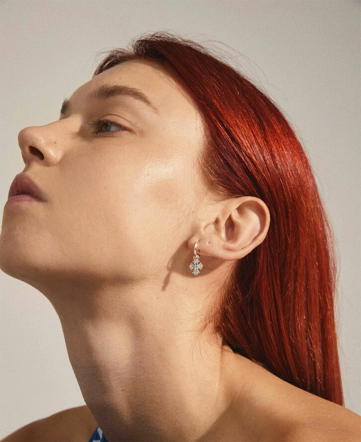 Pilgrim DAGMAR Huggie Hoop øreringe Sølvbelagt - Billede 3