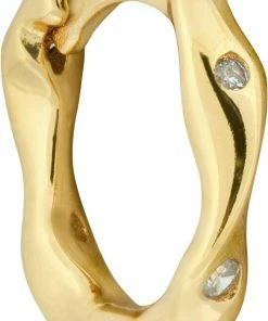 The Earring Shop Twist Huggie Small Gold