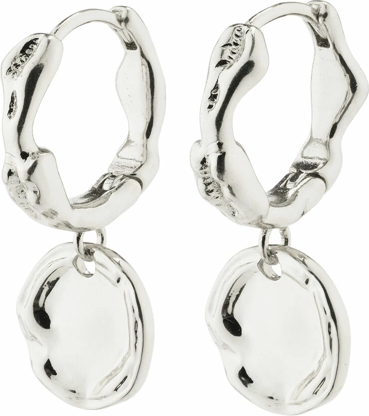 Pilgrim Øreringe Leaf Sølvbelagt