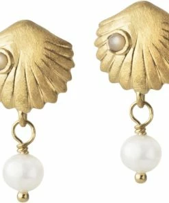 ENAMEL Copenhagen Earring, Bay Scallop 925S/GP/M