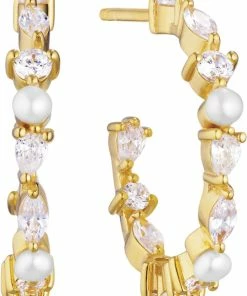 Sif Jakobs Jewellery ADRIA CREOLO MEDIO EARRINGS 18 Kt. Forgyldt