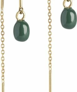 ENAMEL Copenhagen Earring, Eleanor Petrol Green