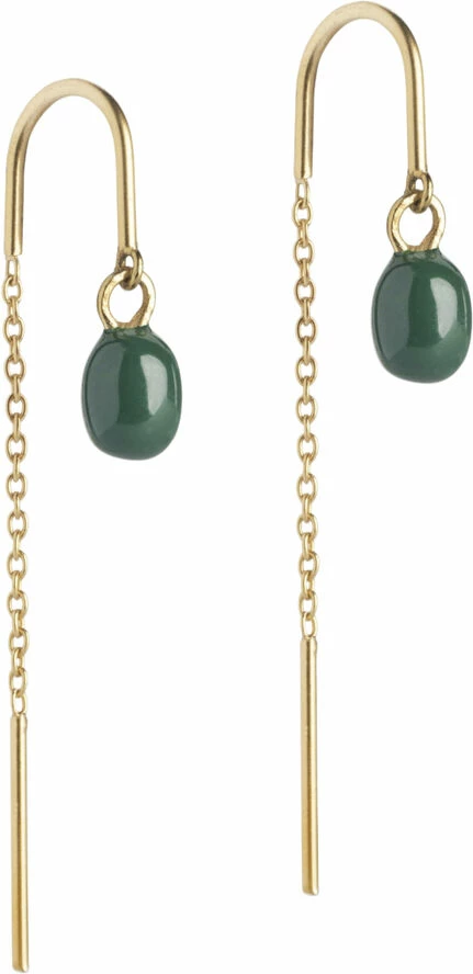 ENAMEL Copenhagen Earring, Eleanor Petrol Green