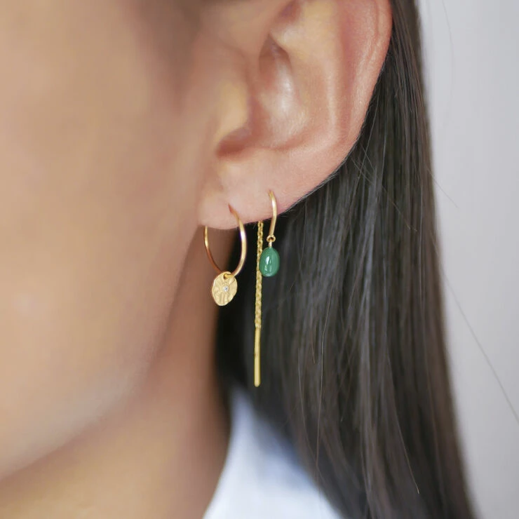 ENAMEL Copenhagen Earring, Eleanor Petrol Green - Billede 2