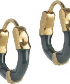 ENAMEL Copenhagen Hoops, Lina Large Petrol Green