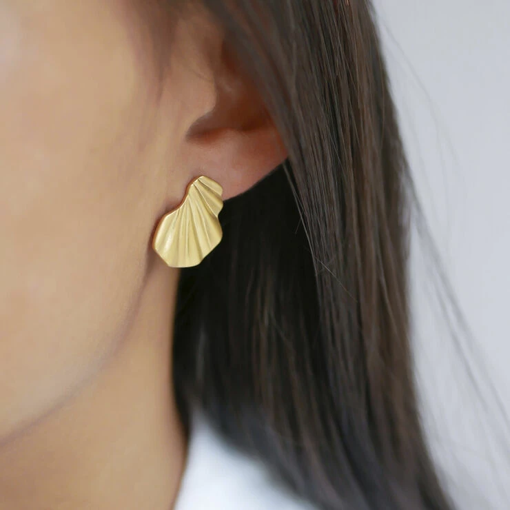 ENAMEL Copenhagen Earring, Wave 925s/Gp/M - Billede 2