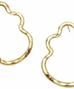 With Love Darling Golden Shape Earrings, VERMEIL (925 Sterling Silver Gold Plated 2.5 Mi Vermeil