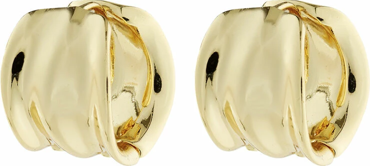 Pilgrim DREAMS Wide Hoop Earrings Gold-plated