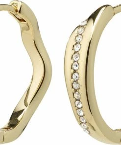 Pilgrim FREEDOM Crystal Hoop Earrings Gold-plated