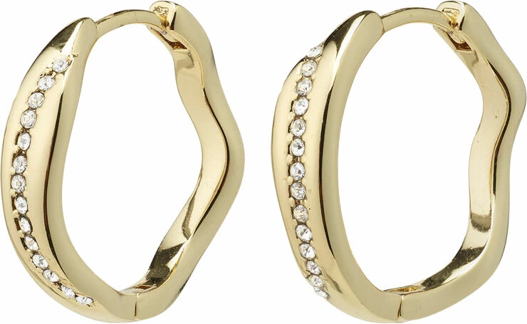 Pilgrim FREEDOM Crystal Hoop Earrings Gold-plated