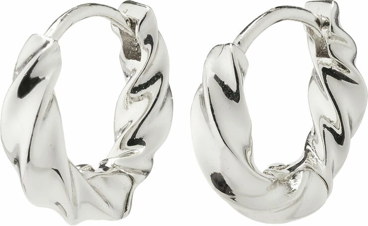 Pilgrim TAFFY Recycled Small Swirl Hoop Earrings Silver-plated
