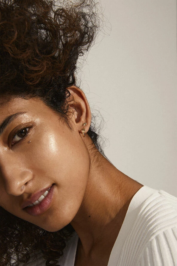 Pilgrim PEACE Huggie Hoops And Earstuds 2-in1 Set Gold-plated - Billede 3