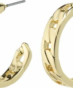 Pilgrim HOPE Recycled Half Hoop Earrings Gold-plated