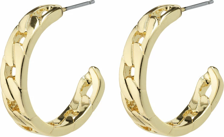 Pilgrim HOPE Recycled Half Hoop Earrings Gold-plated